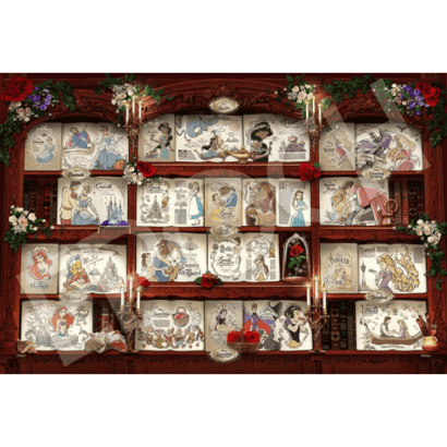 迪士尼公主-4-裝飾拼圖-迪士尼全明星系列-書架系列.PNG